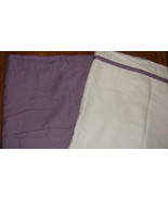 Hotel Collection Lavender Purple White Color Block Fabric Shower Curtain - £10.20 GBP
