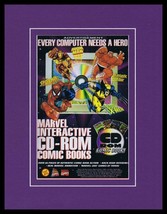 1995 Marvel CD Rom Spiderman X Men Framed 11x14 ORIGINAL Vintage Advertisement - $34.64