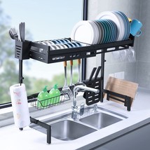 Large Dish Rack Drainer with Utensil Holder for Kitchen Countertop Organizer, Bl - £47.45 GBP