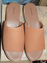 FREE PEOPLE TAUPE HARBOR RAFFIA FLATFORM SANDALS SIZE 11 WOMEN'S NEW - $98.00