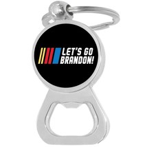 Lets Go Brandon Bottle Opener Keychain - Metal Beer Bar Tool Key Ring - $10.77