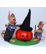 NWT ANNALEE 5&quot; PUMPKIN PAINTING PALS #310119 HALLOWEEN MICE JACK-O-LANTE... - $685.52 MXN