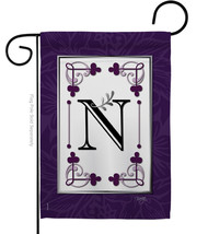 Classic N Initial Garden Flag Simply Beauty 13 X18.5 Double-Sided House Banner - £15.96 GBP