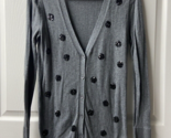 Old Navy Sequined Cardigan Sweater Women’s Size XS Dark Gray Button Up F... - £8.45 GBP