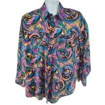 Panhandle Slim Vintage Western Wild Lizard Jazzy Mens Shirt 17.5 X 35 XL - £67.22 GBP