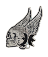 Winged Skull Black Enameled Metal 3&quot; X 3&quot; Vintage Belt Buckle - €8,49 EUR