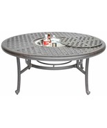 Nassau Cast Aluminum Patio Furniture Fire Pit  52&quot; Ice Tea Insert Round ... - $27,966.08 MXN