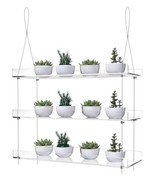 ZerzSemp Hanging Acrylic Plant Shelves for Windows - 3 Teir - £19.09 GBP