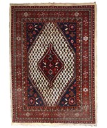Handmade vintage Persian Hamadan rug 5.7&#39; x 7.9&#39; (175cm x 240cm) 1970s -... - $635.57