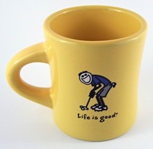 Life Is Good &quot;Do What You LIke, Like What You Do&quot; Coffee Mug Golfer Cup Yellow  - £27.65 GBP