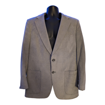 Halston Gray Blazer Vintage Suede Halsuede Men&#39;s Size 42 Sleeves 23&quot; Length 29&quot;  - £62.50 GBP