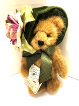 Boyds Bears Plush Antoinette Debearvoire 7&quot; Brown Green Hat VTG 2000 Wit... - £11.89 GBP