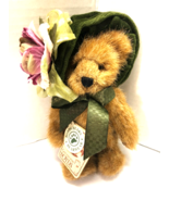 Boyds Bears Plush Antoinette Debearvoire 7&quot; Brown Green Hat VTG 2000 Wit... - $20.31 CAD