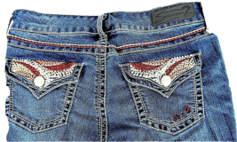 Seven7 Denim Jeans Bootcut Women&#39;s Size 6 Designer Pockets Blue - £10.79 GBP