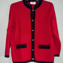 Vintage Orvis black and red cardigan - $23.52