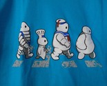 TeeFury Puffy 3XL &quot;White Puffy Road&quot; Puffy Icons Parody Shirt TURQUOISE - $16.00