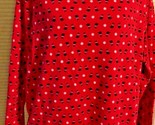 Women’s Charter Club Sleepwear Pajama Top Red Scotty Dog Large Cotton Po... - $5.89