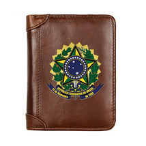 República Federativa do Brasil Cover Genuine Leather Men Wallet Classic Pocket - £47.37 GBP