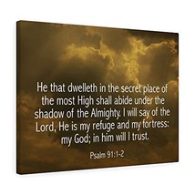 Express Your Love Gifts Scripture Canvas Secret Place Psalm 91:1-2 Christian Wal - £110.78 GBP