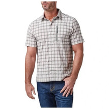 5.11 Tactical Marksman Utility Button Up Shirt Mens L Lunar Plaid Short ... - £26.50 GBP