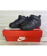 NEW Nike Court Borough Low 2 BLACK Baby Infant Shoes Sneakers Size 5C - $27.71