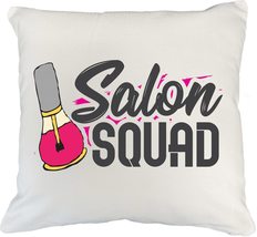 Make Your Mark Design Salon Squad. Cute White Pillow Cover for Nail Technician o - £19.14 GBP+