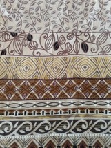 Jo-Ann Fabric. Cotton, African Theme, Geometric Brown, Pattern, 1 Yard x 42&quot; - £7.62 GBP