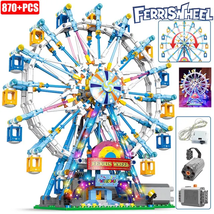 Technical MOC Ferris Wheel with Light Electric Rotate Building Block Friends of  - £48.27 GBP