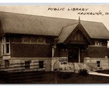 Public Library Building Kaukauna Wisconsin WI DB Postcard R17 - $5.89