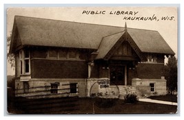 Public Library Building Kaukauna Wisconsin WI DB Postcard R17 - £4.70 GBP