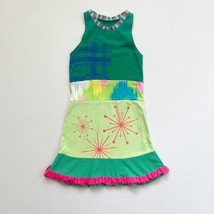 CourtneyCourtney Sleeveless Girls Dress 5T Green Atomic Starburst Twirl ... - $33.66