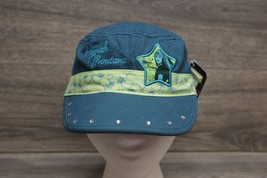 Disney Channel Hat Girls Adjustable Cap Strap Back Blue Green Military Casual - £21.00 GBP