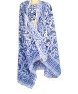 Haut Long 185x112cm Imprimé 100% Coton Sarong Femme Bain Enveloppant Mai... - £16.52 GBP