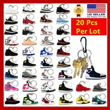 20 Pcs of 2D Sneakers Keychains Hype Beast Sneaker 2D Variety of Keychai... - $11.87