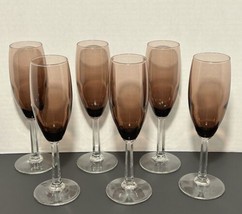 Set of 6 Napa Wine by Libbey Purple Fluted Champagne Glasses Drinkware 6 Fl Oz - £30.62 GBP