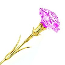Golandstar Romantic Crystal Forever Carnation Rose 24K Gold Long Stem Flowers in - £37.67 GBP