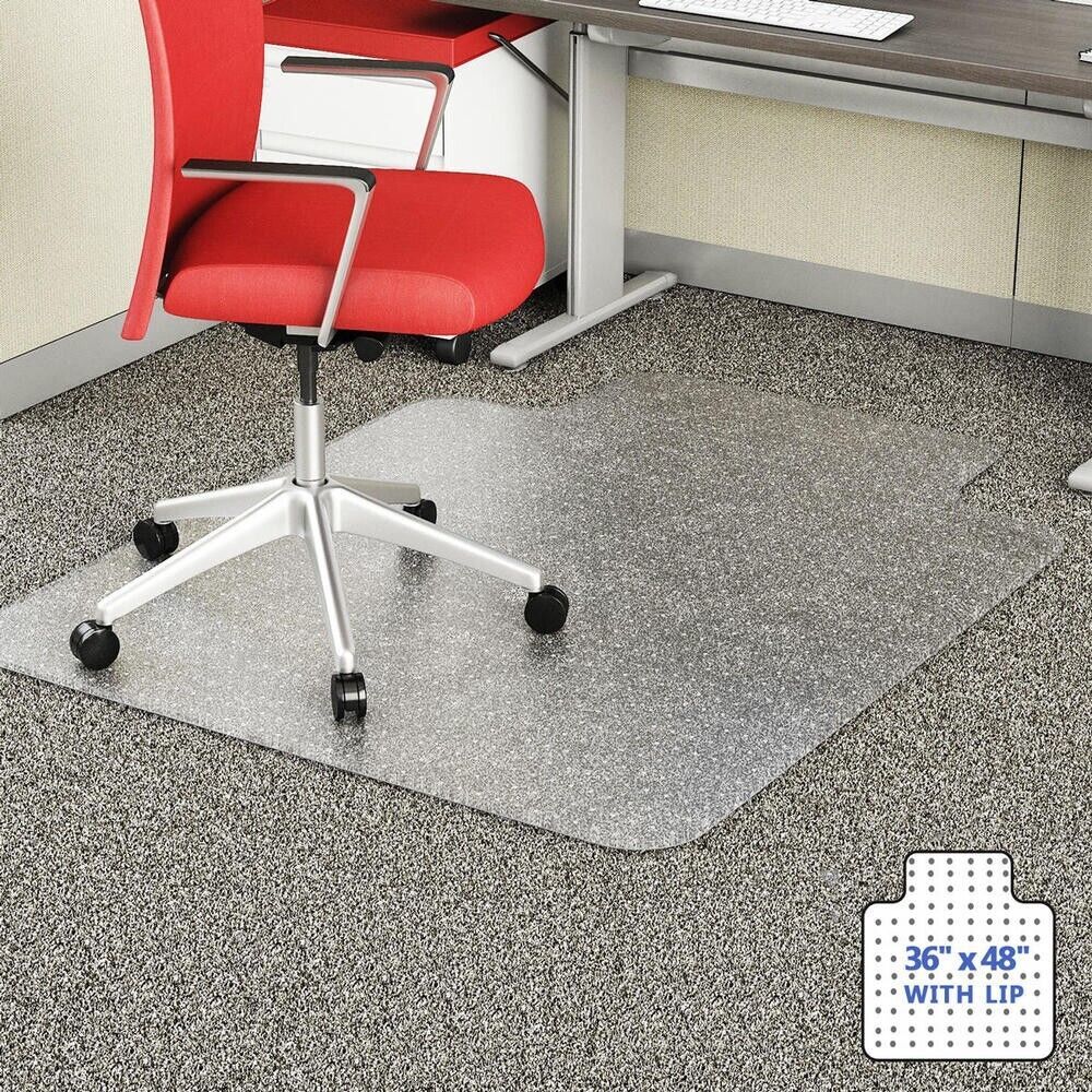 Primary image for Heavy Duty Chair Mat-PVC- 36X48 w LIP *NEW* (For carpeted floor)