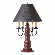Bradford large Table Lamp in Americana Red with Textured Tin Shade - £398.10 GBP