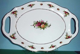 Royal Albert Old Country Roses Serving Platter Large 18&quot; Scalloped w/Han... - $154.90