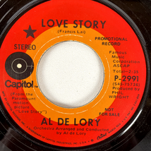 Al De Lory – Love Story 7" Single 1970 Promo Capitol Easy Listening 45 RPM - $4.74