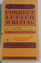 Bantam Book of Correct Letter Writing by Watson, Lillian paperback good - $5.94