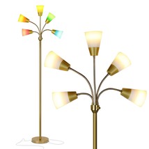 Brightech Medusa Modern LED Floor Lamp  Multi Head Dimmable Floor Lamp for Livin - £98.84 GBP