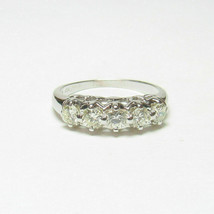 Round Cut 2.50Ct Simulated Diamond White Gold Plated Anniversary Band Size 7.5 - £110.65 GBP