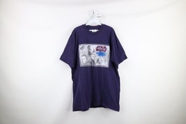 Vintage 90s Mens XL Faded Star Wars Episode 1 Movie Promo T-Shirt Purple Cotton - $49.45