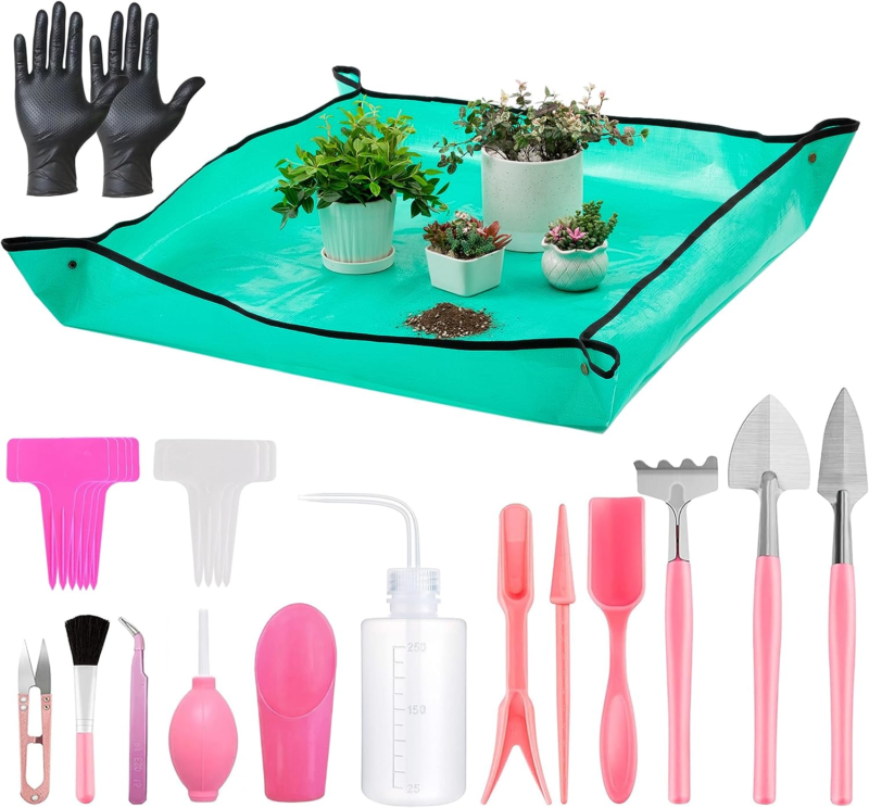 Primary image for Melphoe 25Pcs Mini Garden Hand Transplanting Succulent Tools Set, 39.4" Thickene