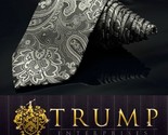 Donald J Trump Tie Necktie Gray Blue Designer Paisley 100% Silk 60” - $101.20