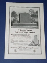 Cemetery Headstone National Geographic Ad Vintage 1924 Boutwell Milne Varnum - £11.95 GBP