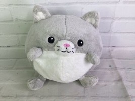 Squishable Round Chubby Gray Cat Kitty Kitten Stuffed Animal Plush Toy - £8.35 GBP