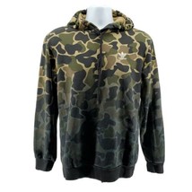 Adidas Camo Fade Hoodie Size S Mens Green Trefoil Firebird Logo Dip Dyed - £26.06 GBP