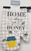 Cotton Kitchen Oven Mitt(7&quot;x11&quot;) Honey Jar &amp; Bees,Home Is Where Your Honey Is,Tl - £6.32 GBP